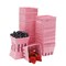 Pink Pulp Fiber Berry Baskets, Pint Fruit Containers (4.3 x 4.3 x 2.8 In, 50 Pack)
